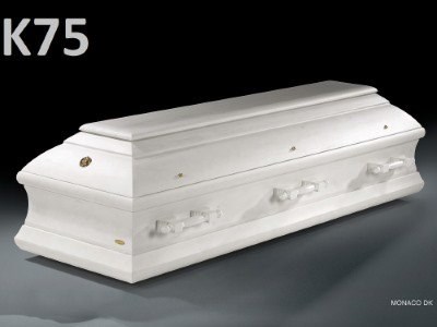 Hvid kiste til begravelse